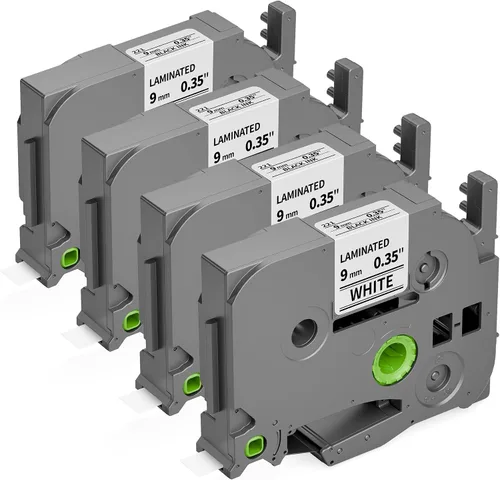 Vista 14 de TZe-251 - Recambio de cinta para etiquetadora de 0.945 in 0.94 compatible Negro sobre blanco