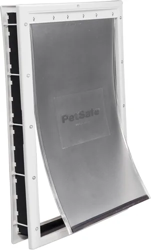 Vista 8 de Puerta para mascotas PetSafe plástico con solapa suave de color, Mediano, M, Blanco
