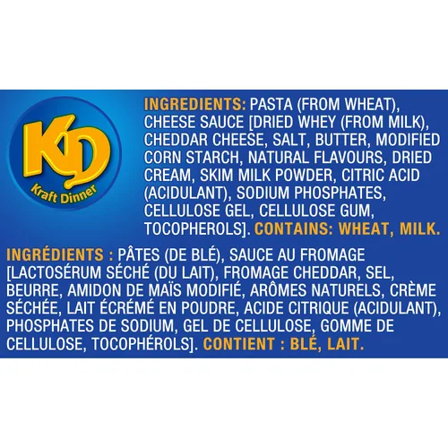 Vista 7 de Kraft Dinner Macarrones con queso cheddar blanco, caja de 7.05 oz