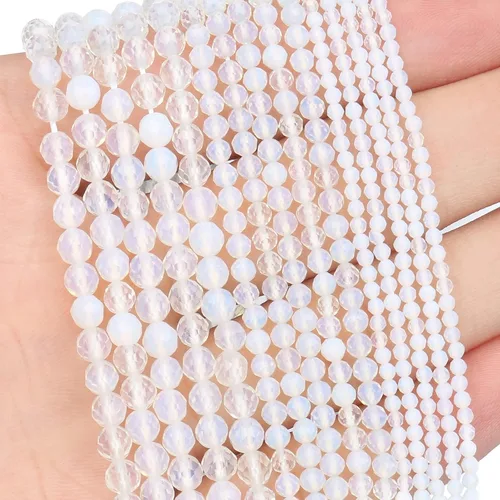 Vista 30 de 180 piezas 2mm Cuentas de piedras preciosas de turquesa africana natural facetada redonda suelta para hacer joyas