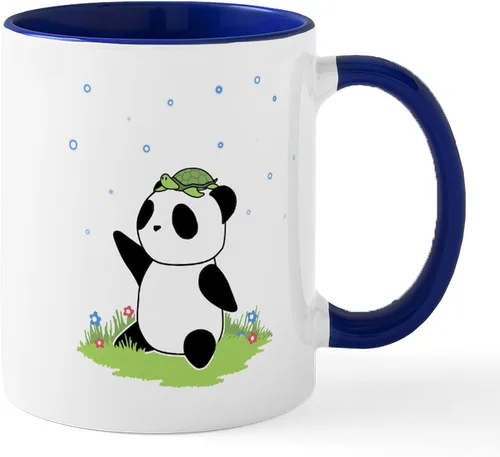 Vista 32 de CafePress Turtle And Panda - Taza de café de cerámica de 11 oz (11.0 fl oz)