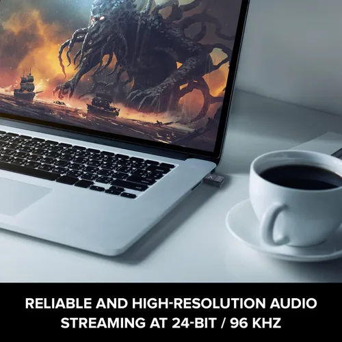 Vista 3 de Creative BT-W5 Transmisor de audio Bluetooth 5.3 inteligente con aptX Adaptive, audio de alta resolución de 24 bits / 96 kHz, función de cambio