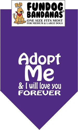 Vista 2 de Adopt Me & I Will Love You Forever - Bandana para perros pequeños de menos de 20 libras, rosa intenso