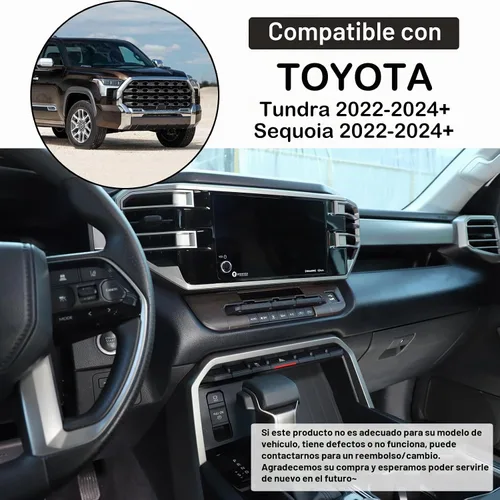 Vista 3 de Cubierta de moldura de control climático del aire del automóvil para Toyota Tundra/Sequoia 2022-2024, centro de control AC, botón de control