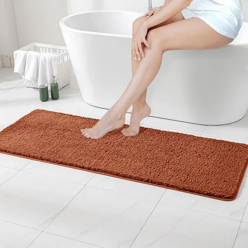 Vista 23 de MIULEE Alfombras de baño negras, suaves y pequeñas, absorbentes, antideslizantes, de secado rápido, esponjosas, para baño, bañera y duchas, lavables