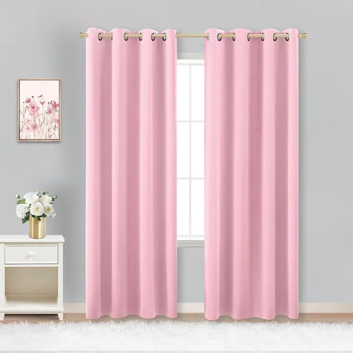 Vista 94 de KOUFALL Cortinas de Baño Aqua para Ventana, Juego de 2 Paneles Decoración Costera Cortinas Cortas Opacas para Ventana Pequeña de Cocina Puerta