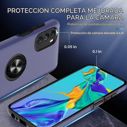 Vista 2 de Gritup Funda para Moto G 5G 2022 con protector de pantalla HD, [grado militar], funda de protección a prueba de golpes con soporte magnético de 360°