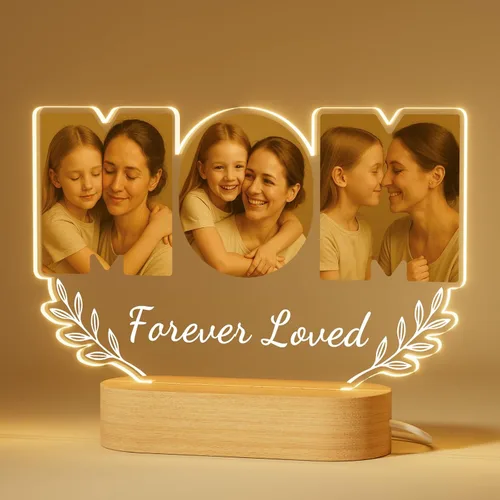 Vista 11 de iDIY Regalos personalizados para el día del padre, sable de luz nocturna 3D con nombre personalizado, lámpara de letrero con texto en inglés "I Am
