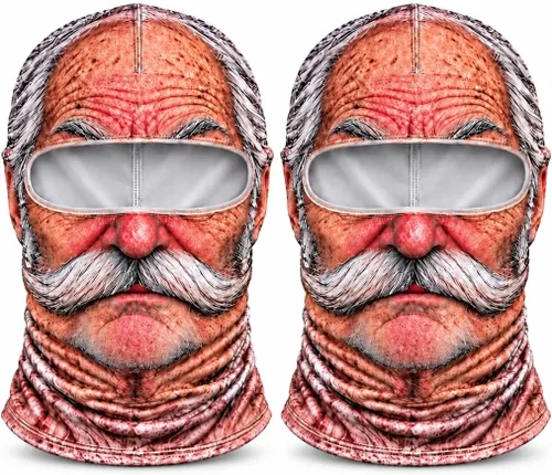 Vista 14 de Realistic Funny Ski Mask for Men Women, Old Man Frosty Face Ski Mask #A3