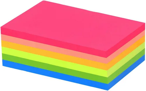 Vista 5 de Vanpad Notas adhesivas de 3 x 5 pulgadas brillantes Stickies Coloridos Super Sticking Power Memo Pads Adhesivo Fuerte 6 blocs/Pack 75 Hojas por bloc