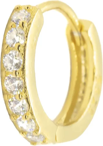 Vista 4 de Diamond Helix Piercing de plata 925 pavé cartílago hexagonal pendiente CZ