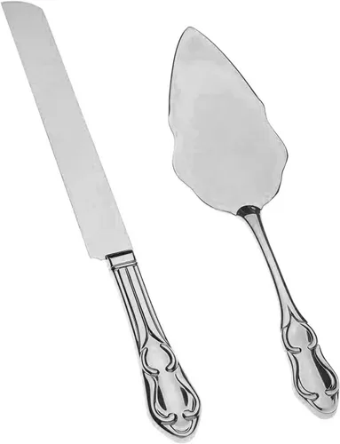 Vista 8 de Juego de cuchillo de pastel y servidor, artículos dorados de fiesta para boda, aniversario, fiesta de clásicos, Dorado elegante