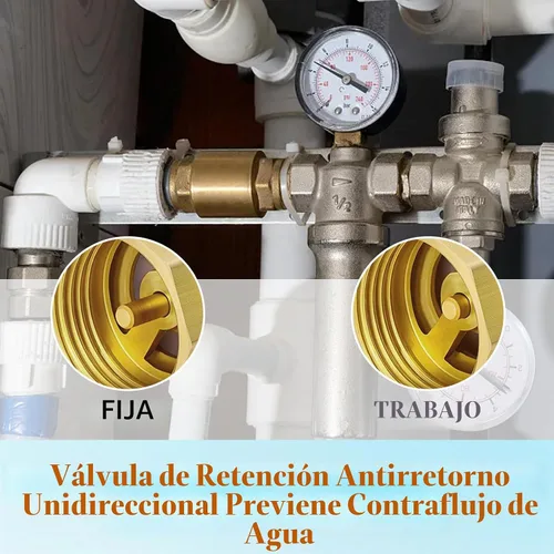 Vista 9 de Boltigen Válvula de retención de resorte de latón macizo, rosca hembra NPT de 1-1/2 pulgadas, sin retorno, válvula de retención de agua vertical