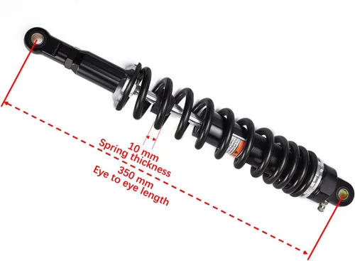 Vista 2 de 13.780 in 13.8 pulgadas 0.394 in primavera universal motocicleta amortiguador de aire suspensión trasera ATV Quad Scooter Dirt Bike para YZF-R1