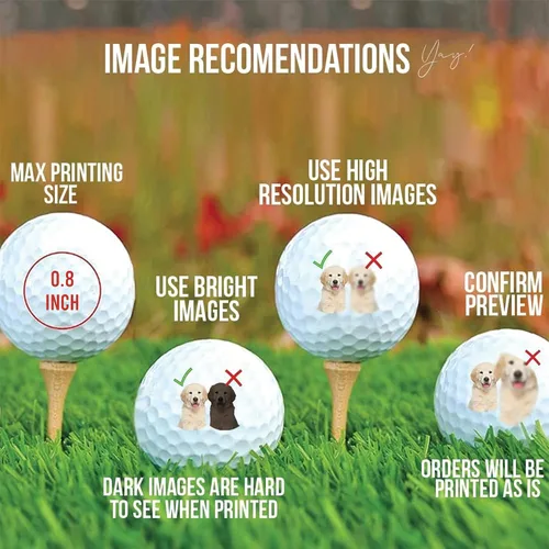 Vista 7 de Pelotas de golf personalizadas, regalos para hombres, pelota de golf personalizada con logotipo o foto, regalo personalizado para golfistas, papás