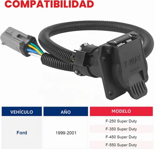 Vista 3 de 55243 Arnés de cableado de remolque de 7 pines con conector