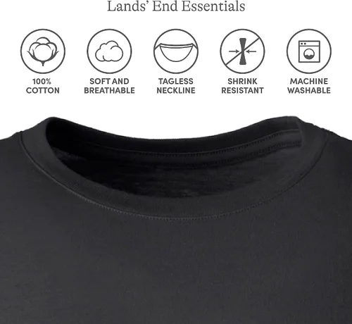 Vista 2 de Lands' End School Uniform Girls Short Sleeve Essential T-Shirt