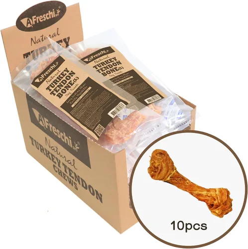 Vista 10 de AFreschi - Premios masticables de tendón de pavo para perros y cachorros, Signature Series, ingredientes de EE. UU., hipoalergénico, fácil