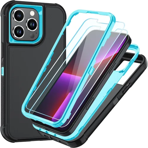 Vista 32 de SunStory Funda compatible con iPhone 11 con protector de pantalla HD, 3 capas de alta resistencia de cuerpo completo, funda protectora híbrida 3