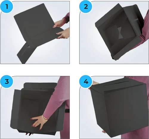 Vista 4 de Beistle Caja de tarjetas multiusos para eventos: ideal para bodas, cumpleaños, baby showers, graduaciones y mucho más: este tarjetero decorativo