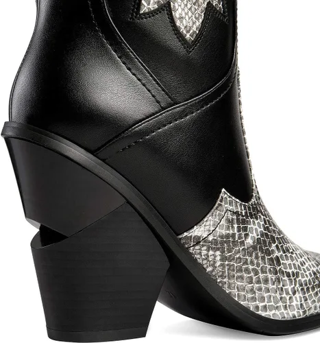 Vista 3 de ANN CREEK 'Boma' Botas de dos tonos con tacón alto en capas