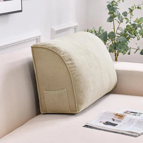Vista 5 de Almohada decorativa para sofá, cojín de respaldo con funda de almohada extraíble para sala de estar, cabecero, almohada de lectura para cama, Aqua