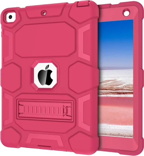 Vista 32 de CCMAO Funda para iPad de 6ª/5ª generación (9.7 pulgadas, 2018/2017), iPad Air de 2ª generación (2014) con soporte, funda protectora híbrida a prueba