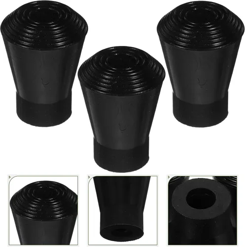 Vista 8 de 3pcs Black Rubber Drum Stand Feet, Anti Slip Floor Protectors for Kits