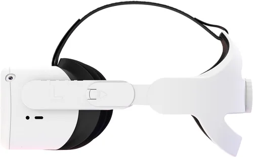 Vista 4 de MOJOXR Correa de cabeza ajustable compatible con auriculares Quest 2 VR, accesorios de repuesto Quest 2 para correa Elite, soporte mejorado