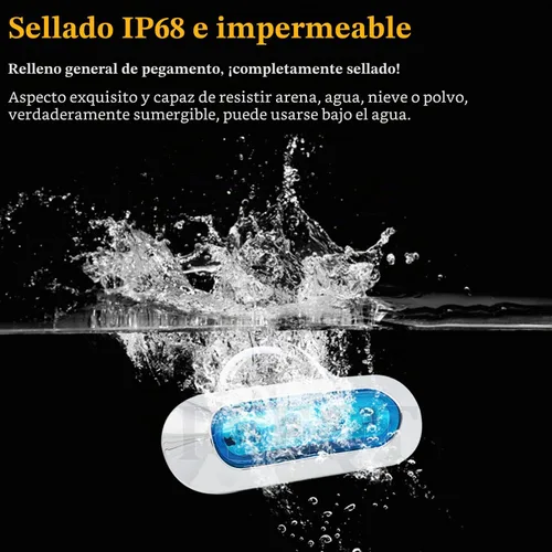 Vista 2 de PSEQT Luces LED marinas impermeables de 3.8 pulgadas, luces LED marinas de cortesía, luz de navegación, popa de popa de cabina, iluminación