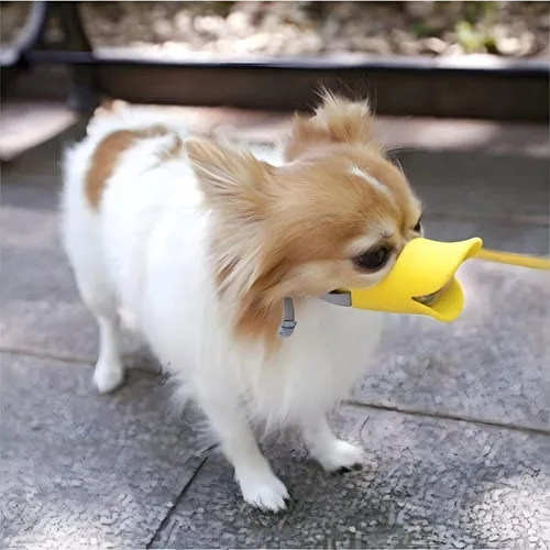 Vista 2 de Boca con Forma de Pato Anti Mordidas de Nacoco, Coberturas de Boca para Perro, Equipo de Máscaras para Hocico de Mascotas, Material de Silicona