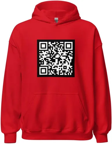 Vista 7 de NG Fuck You Funny Scannable QR Code - Sudadera con capucha unisex QRCode Negro