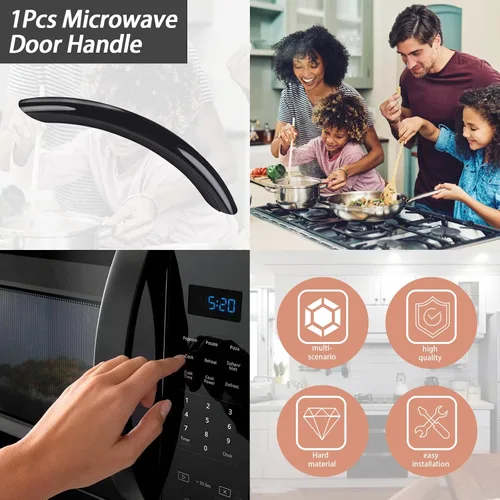 Vista 6 de 8169738 - Mango de microondas compatible con microondas Whirl-Pool, reemplaza a los números 8169738, 8169513, 830067, AH390101, EA390101, PS390101
