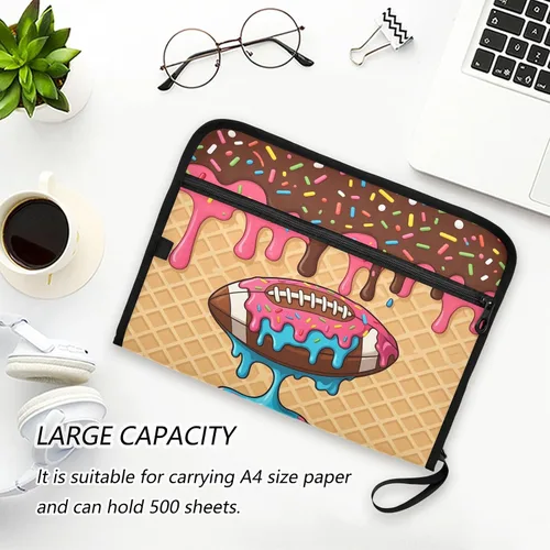 Vista 6 de Gredecor 13 Pockets File Folder Organizer A4/Letter Water Resistant Document Bag with Zipper Filing Folder Expanding File Pouch Storage for School