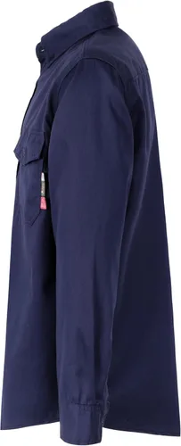 Vista 2 de KONRECO Camisas FR para hombre, 6.5 onzas, ligeras, uniformes de trabajo, resistentes al fuego, para soldar, repelente al agua y a las manchas