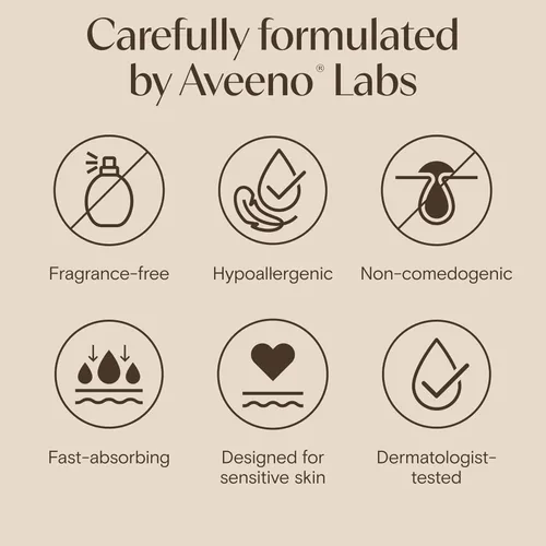 Vista 4 de Paquete de hidratante para piel sensible de Aveeno, Gel facial hidratante Calm + Restore de avena, 1.7 oz, y crema hidratante diaria