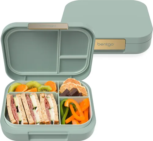 Vista 10 de Bentgo Modern lonchera Bento para adultos y adolescentes; 3-4 compartimentos, resistente a fugas, capacidad de 5.5 tazas/44 onzas líquidas, clips