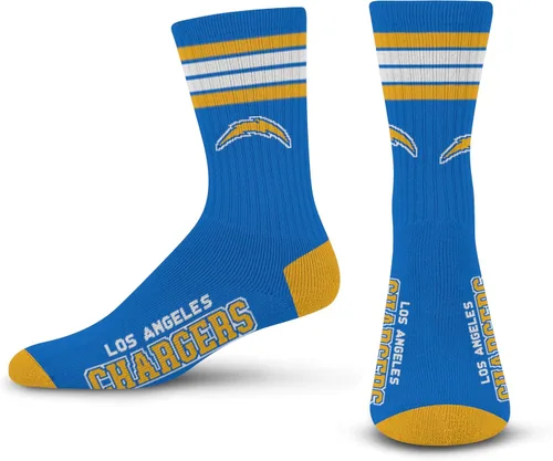 Vista 31 de For Bare Feet - Calcetines para hombre de la NFL, con 4 rayas, de la serie Deuce Performance Crew Los Ángeles Rams