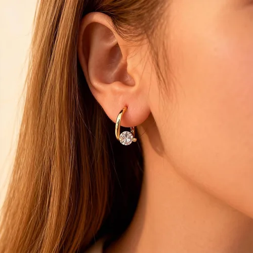 Vista 2 de Aretes linfáticos para mujer en Prime Yoopulse, aretes linfáticos para terapia de linfvidad, aretes de germanio, joyería de drenaje linfático