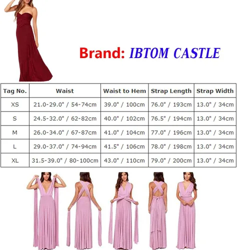 Vista 4 de Vestido de noche mil formas para mujer, vestido largo para coctel, vestido multiformas