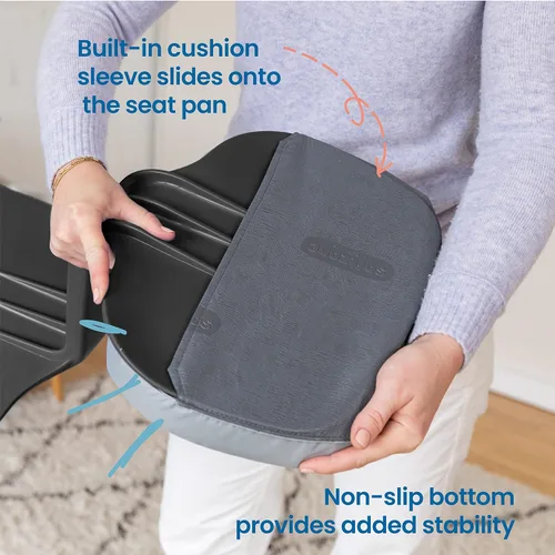 Vista 5 de ECR4Kids The Surf - Escritorio portátil con cojín, asiento flexible, color negro