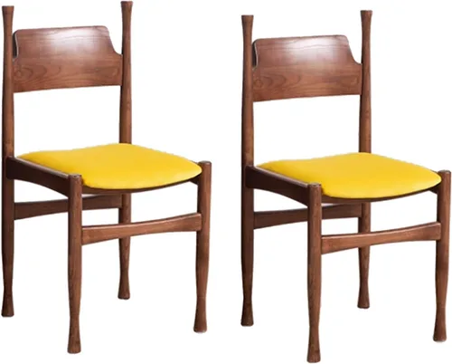 Vista 23 de Sillas de comedor, modernas sillas de comedor de madera, silla de cocina tapizada, taburete sin brazos de granja, silla ocasional para cocina, sala