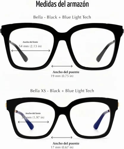 Vista 5 de DIFF Eyewear Bella Designer - Gafas cuadradas de gran tamaño con bloqueo de luz azul para mujer, color negro