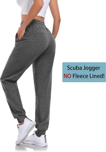 Vista 4 de Inno Pantalones deportivos con forro polar para mujer, de 28, 31, 34, 36 pulgadas, pantalones deportivos cálidos y térmicos