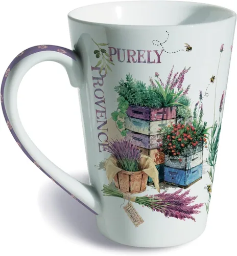 Vista 3 de Lissom Design Taza de té - Taza de café de porcelana de diseño o taza de té, 12 onzas, Faith Hope and Love