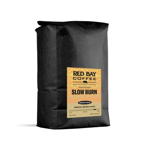 Vista 7 de Red Bay Coffee Brazilian Cake Lady - Granos de café de tostado medio, café en grano entero, granos de café brasileños, bolsa resellable de 5 libras