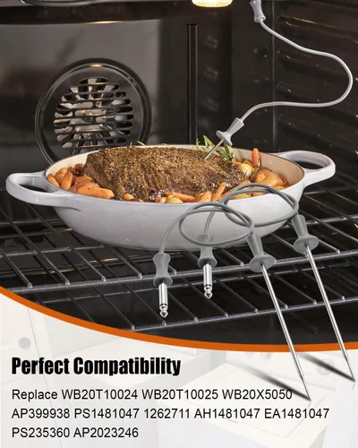Vista 6 de Sonda de temperatura de carne de horno apta para horno GE reemplazar WB20T10024