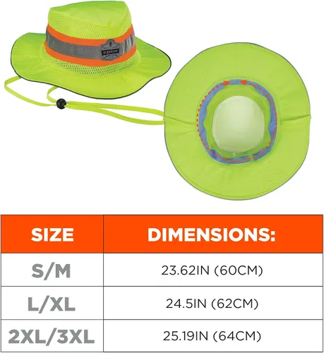 Vista 6 de Ergodyne Chill Its 8935CT - Sombrero de sol de enfriamiento de PVA, alta visibilidad, reflectante