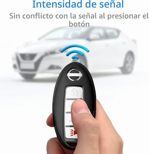 Vista 6 de Funda compatible con llavero Nissan con llavero de cuero, funda de TPU suave para llave inteligente Altima Maxima Rogue Armada Pathfinder Smart Key
