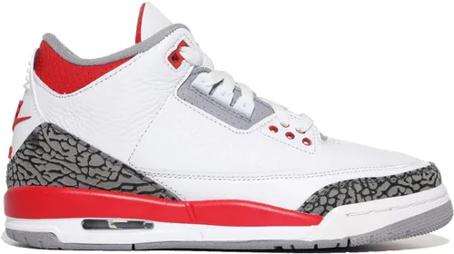 Vista 4 de Jordan Boys Grade School Jordan 3 Retro "Fire Red" BlancoRojo fuego-negro